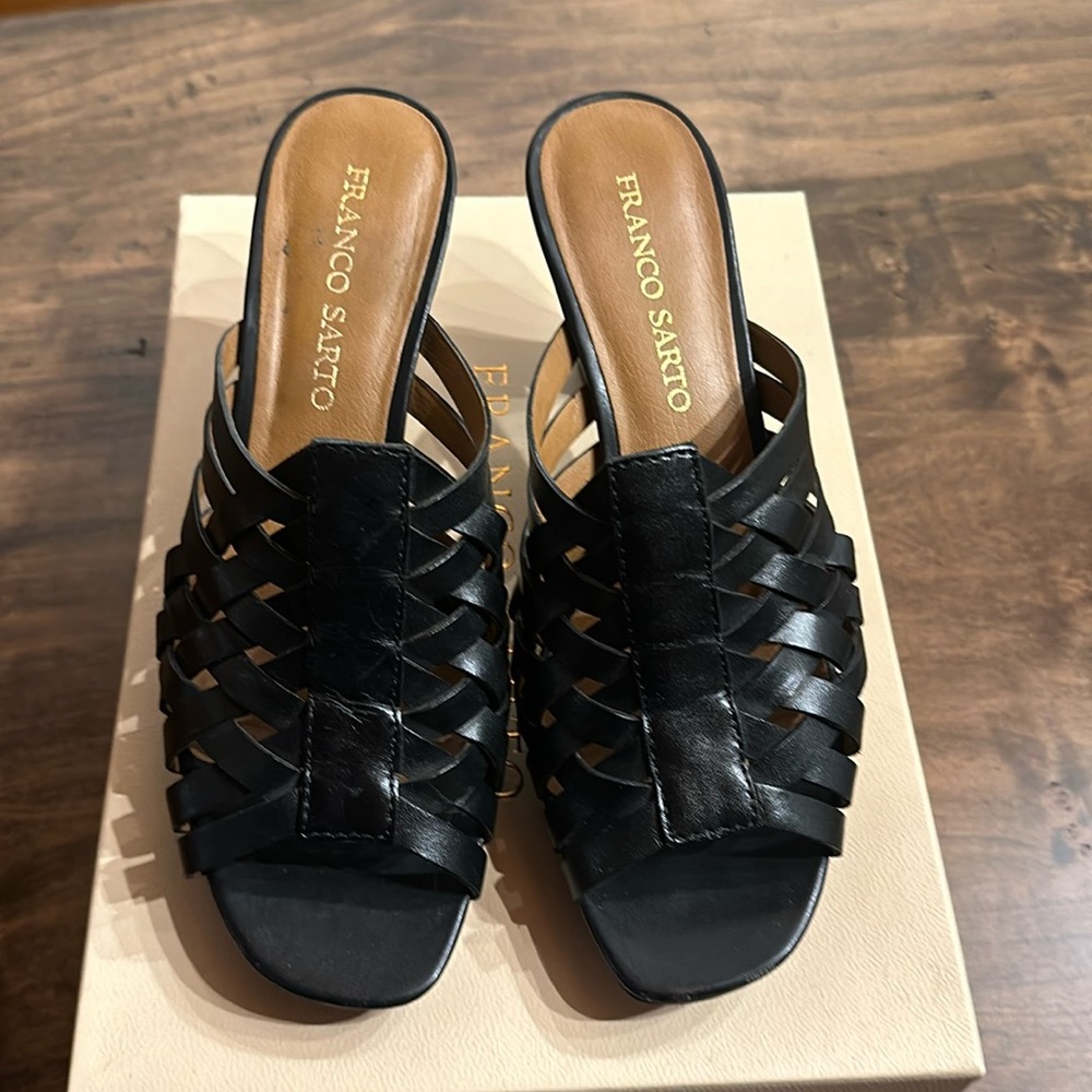 Franco Sarto black heeled sandals . Size 8.5